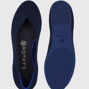 Solid Navy Blue Rothy’s Flats